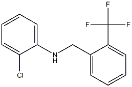 2-chloro-N-{[2-(trifluoromethyl)phenyl]methyl}aniline Structure