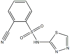 2-cyano-N-(1,3,4-thiadiazol-2-yl)benzene-1-sulfonamide Structure