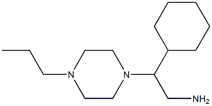 2-cyclohexyl-2-(4-propylpiperazin-1-yl)ethanamine 구조식 이미지