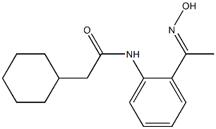 2-cyclohexyl-N-{2-[1-(hydroxyimino)ethyl]phenyl}acetamide Structure