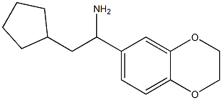 2-cyclopentyl-1-(2,3-dihydro-1,4-benzodioxin-6-yl)ethan-1-amine Structure