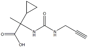 2-cyclopropyl-2-{[(prop-2-ynylamino)carbonyl]amino}propanoic acid Structure