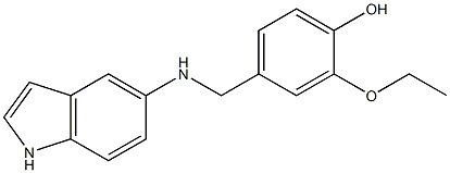 2-ethoxy-4-[(1H-indol-5-ylamino)methyl]phenol 구조식 이미지