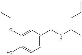 2-ethoxy-4-[(pentan-2-ylamino)methyl]phenol 구조식 이미지