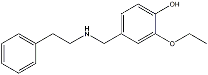 2-ethoxy-4-{[(2-phenylethyl)amino]methyl}phenol 구조식 이미지