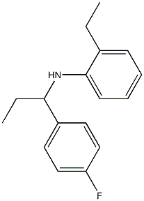 2-ethyl-N-[1-(4-fluorophenyl)propyl]aniline Structure