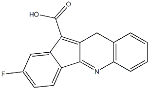 2-fluoro-10H-indeno[1,2-b]quinoline-11-carboxylic acid Structure