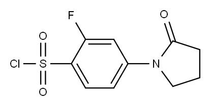 2-fluoro-4-(2-oxopyrrolidin-1-yl)benzenesulfonyl chloride Structure