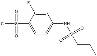 2-fluoro-4-(propane-1-sulfonamido)benzene-1-sulfonyl chloride Structure