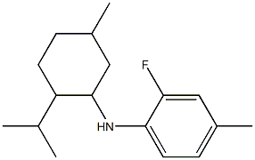 2-fluoro-4-methyl-N-[5-methyl-2-(propan-2-yl)cyclohexyl]aniline 구조식 이미지