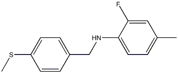 2-fluoro-4-methyl-N-{[4-(methylsulfanyl)phenyl]methyl}aniline 구조식 이미지