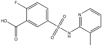 2-fluoro-5-[(3-methylpyridin-2-yl)sulfamoyl]benzoic acid Structure