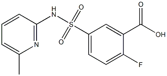 2-fluoro-5-[(6-methylpyridin-2-yl)sulfamoyl]benzoic acid 구조식 이미지