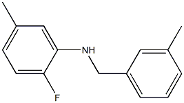 2-fluoro-5-methyl-N-[(3-methylphenyl)methyl]aniline 구조식 이미지