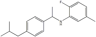 2-fluoro-5-methyl-N-{1-[4-(2-methylpropyl)phenyl]ethyl}aniline Structure