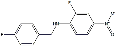 2-fluoro-N-[(4-fluorophenyl)methyl]-4-nitroaniline Structure