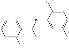 2-fluoro-N-[1-(2-fluorophenyl)ethyl]-5-methylaniline 구조식 이미지