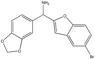 2H-1,3-benzodioxol-5-yl(5-bromo-1-benzofuran-2-yl)methanamine Structure