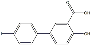 2-hydroxy-5-(4-iodophenyl)benzoic acid 구조식 이미지