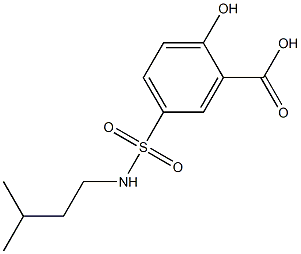 2-hydroxy-5-[(3-methylbutyl)sulfamoyl]benzoic acid 구조식 이미지