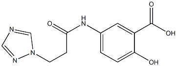 2-hydroxy-5-[3-(1H-1,2,4-triazol-1-yl)propanamido]benzoic acid 구조식 이미지