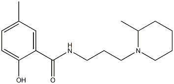 2-hydroxy-5-methyl-N-[3-(2-methylpiperidin-1-yl)propyl]benzamide Structure