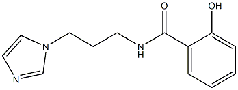 2-hydroxy-N-[3-(1H-imidazol-1-yl)propyl]benzamide 구조식 이미지