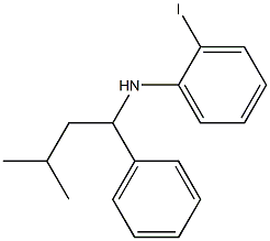 2-iodo-N-(3-methyl-1-phenylbutyl)aniline Structure