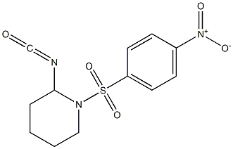 2-isocyanato-1-[(4-nitrobenzene)sulfonyl]piperidine Structure