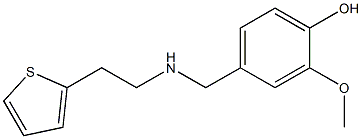 2-methoxy-4-({[2-(thiophen-2-yl)ethyl]amino}methyl)phenol 구조식 이미지