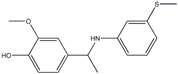 2-methoxy-4-(1-{[3-(methylsulfanyl)phenyl]amino}ethyl)phenol 구조식 이미지