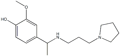 2-methoxy-4-(1-{[3-(pyrrolidin-1-yl)propyl]amino}ethyl)phenol 구조식 이미지