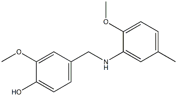 2-methoxy-4-{[(2-methoxy-5-methylphenyl)amino]methyl}phenol 구조식 이미지
