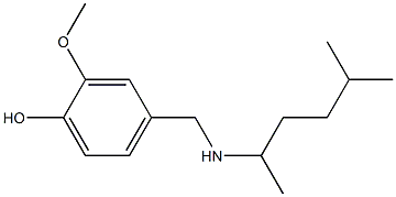 2-methoxy-4-{[(5-methylhexan-2-yl)amino]methyl}phenol 구조식 이미지