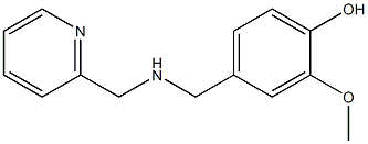 2-methoxy-4-{[(pyridin-2-ylmethyl)amino]methyl}phenol Structure