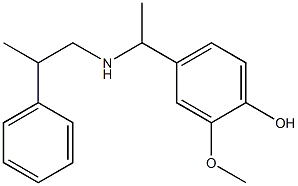 2-methoxy-4-{1-[(2-phenylpropyl)amino]ethyl}phenol 구조식 이미지