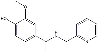 2-methoxy-4-{1-[(pyridin-2-ylmethyl)amino]ethyl}phenol 구조식 이미지