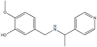 2-methoxy-5-({[1-(pyridin-4-yl)ethyl]amino}methyl)phenol 구조식 이미지