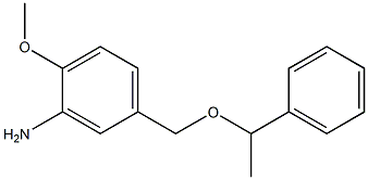 2-methoxy-5-[(1-phenylethoxy)methyl]aniline Structure