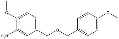 2-methoxy-5-{[(4-methoxyphenyl)methoxy]methyl}aniline Structure