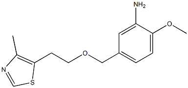 2-methoxy-5-{[2-(4-methyl-1,3-thiazol-5-yl)ethoxy]methyl}aniline Structure