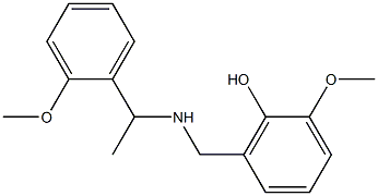 2-methoxy-6-({[1-(2-methoxyphenyl)ethyl]amino}methyl)phenol Structure