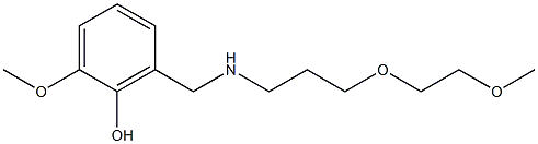 2-methoxy-6-({[3-(2-methoxyethoxy)propyl]amino}methyl)phenol Structure