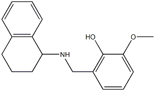 2-methoxy-6-[(1,2,3,4-tetrahydronaphthalen-1-ylamino)methyl]phenol 구조식 이미지