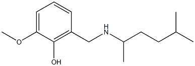 2-methoxy-6-{[(5-methylhexan-2-yl)amino]methyl}phenol 구조식 이미지