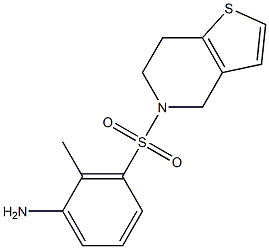 2-methyl-3-{4H,5H,6H,7H-thieno[3,2-c]pyridine-5-sulfonyl}aniline 구조식 이미지