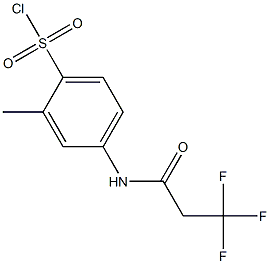 2-methyl-4-(3,3,3-trifluoropropanamido)benzene-1-sulfonyl chloride Structure