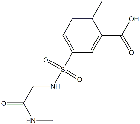 2-methyl-5-({[2-(methylamino)-2-oxoethyl]amino}sulfonyl)benzoic acid Structure