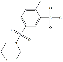 2-methyl-5-(morpholin-4-ylsulfonyl)benzenesulfonyl chloride Structure