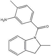 2-methyl-5-[(2-methyl-2,3-dihydro-1H-indol-1-yl)carbonyl]aniline Structure